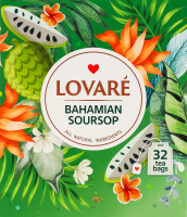 Чай зеленый мелкий с фруктами, лепестками цветов и ароматом саусепа Bahamian soursop Lovare к/у 32х1.5г