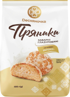 Пряники заварні глазуровані Зі смаком вершків Dесняночка м/у 400г