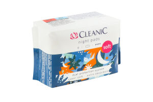 Прокладки гигиенические Soft Night Cleanic 8шт