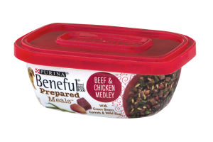 Purina Beneful Prepared Meals Dog Food Beef & Chicken Medley