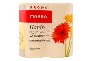 Папір туалетний кольоровий 2-х шаровий Marka Promo 4шт
