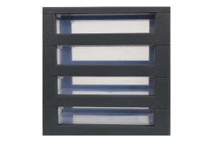 Органайзер граніт/прозорий на 4ящики універсальний Алеана