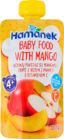 Пюре для детей от 4мес гомогенизированное стерилизованное из яблок и манго с витамином С Hamanek д/п 120г