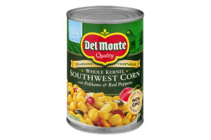 Del Monte Whole Kernel Corn Southwest With Pablano & Red Peppers