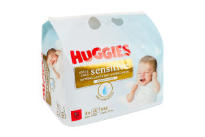 Салфетки влажные детские Sensitive Extra care Huggies 3х48шт