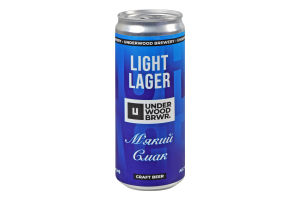 Пиво 0.33л 4.2% світле нефільтроване неосвітлене непастеризоване Light lager Craft beer Underwood Brewery з/б