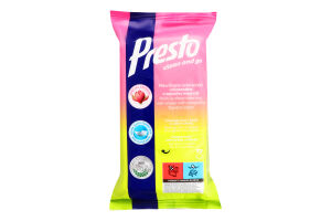 Салфетки влажные Presto Весна д/уборки универсал