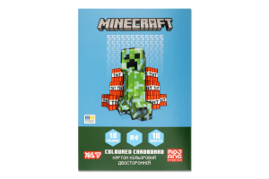 Картон кольоровий Minecraft двосторонній 10кольорів 10аркушів Yes