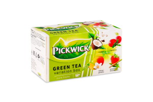 Смесь чая зеленого травяного и кусочков фруктов Variation Box Pickwick к/у 20х1.5г