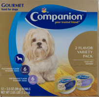Companion Gourmet Food for Dogs Variety Pack - 12 CT