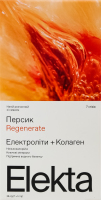 Напиток растворимый с электролитами с экстрактом черного чая и коллагеном со вкусом персика Regenerate Elekta к/у 7х5г