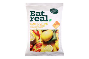 Снеки Eat Real з сочевиці смак перець чилі-лимон