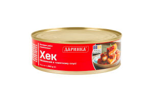 Хек обжаренный стерилизованный в томатном соусе Даринка ж/б 240г