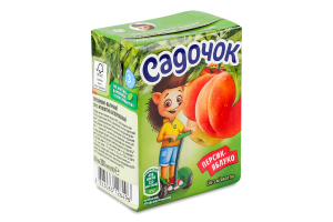 Сок с мякотью пастеризованный Персик-яблоко Садочок т/п 200мл