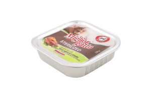 Корм д/стерилізованих котів Migliorgatto беззерновий з куркою ягням та овочами 100г Morando