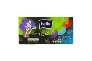 Тампони For teens super 16шт Bella