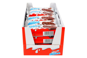 Пирожное бисквитное с молочной начинкой покрытое какао Delice Kinder м/у 39г