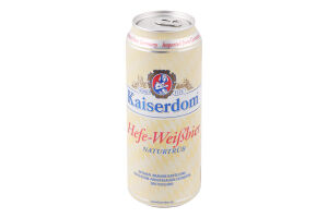 Пиво 0.5л 4.7% світле пшеничне нефільтроване пастеризоване Hefe-Weisbier Kaiserdom з/б
