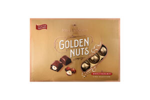 Конфеты шоколадные с начинкой и целыми орехами Golden Nuts Millennium к/у 130г