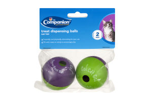 Companion Cat Toy Treat Dispensing Balls - 2 CT