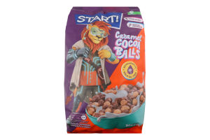 Сніданки сухі зернові зі смаком карамелі та какао Кульки Start! м/у 500г