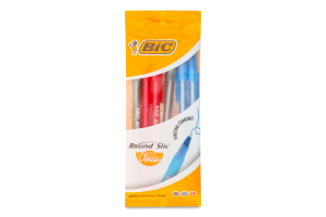 Ручка шариковая черный синий красный 1мм Classic Round stic BiC 6шт