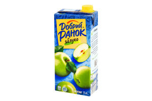 Нектар осветленный стерилизованный Яблоко Добрий Ранок т/п 1л