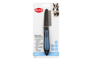Гребінець д/котів антиблошиний метал пластикова ручка 21см Тріксі