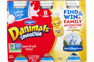 Dannon Danimals Smoothie Cotton Candy - 6 PK