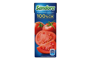 Сік відновлений стерилізований з сіллю томатний Sandora т/п 200мл