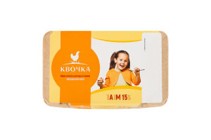 Яйца куриные пищевые столовые первой категории класс А Квочка к/у 15шт