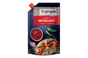 Соус томатний з перцем халапеньо пастеризований Мехікано Торчин д/п 200г