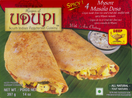 Deep Udupi South Indian Vegetarian Cuisine Mysore Masala Dosa - 4 CT