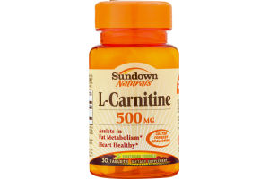Sundown Naturals L-Carnitine 500 mg Dietary Supplement Tablets - 30 CT