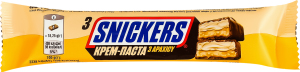 Батончик с крем-пастой из арахиса с жареным арахисом и карамелью покрытый молочным шоколадом Snickers м/у 3х18.25г