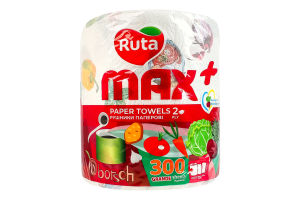Рушники паперові 2-х шарові Ruta 1шт