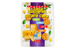 Мини-хлебцы пшеничные Четыре сыра Trapeza 90г