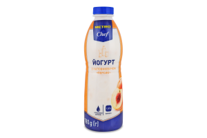 Йогурт 1.5% з пребіотиком лактулози з наповнювачем Персик METRO Chef п/пл 780г