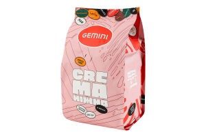 Кава натуральна смажена в зернах Crema ніжна Gemini 1с м/у 500г