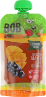 Пюре фруктово-ягодное пастеризованное Манго-черная смородина Смузи Bob Snail д/п 120г