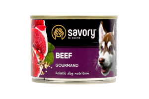 Корм консервированный Beef Gourmand Savory ж/б 200г