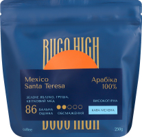 Кофе натуральный жареный молотый Santa Teresa Mexico Buco High д/п 250г