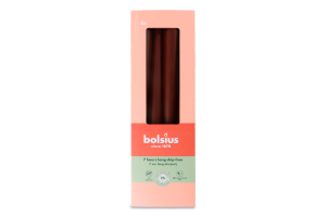 Свічка конусна черв.Bolsius 245*24мм 4шт