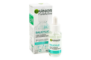 Сыворотка против несовершенств кожи лица с салициловой кислотой Pure active Garnier 30мл