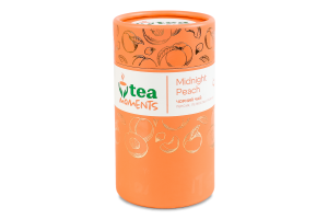 Чай чорний байховий ароматизований з додаванням квітково-фруктової сировини Опівнічний персик Tea Moments тубус 70г