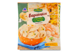 Вареники заморожені з картоплею та грибами Хуторок м/у 800г