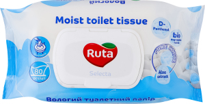 Бумага туалетная влажная Selecta Ruta 80шт