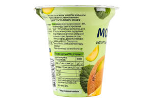 Йогурт 2% з наповнювачем фруктовим пастеризованим Диня Молокія ст 240г