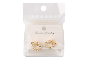 Сережки-гвіздки жовтий метал з камінцями в асортименті ZBYK250513137