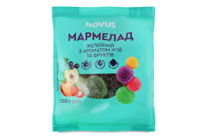 Мармелад з аромат. ягід та фр.Novus 250г